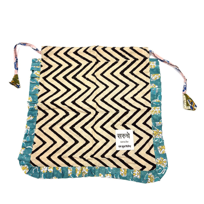 【saruche】ショッパーバッグM - ジグベージュ -