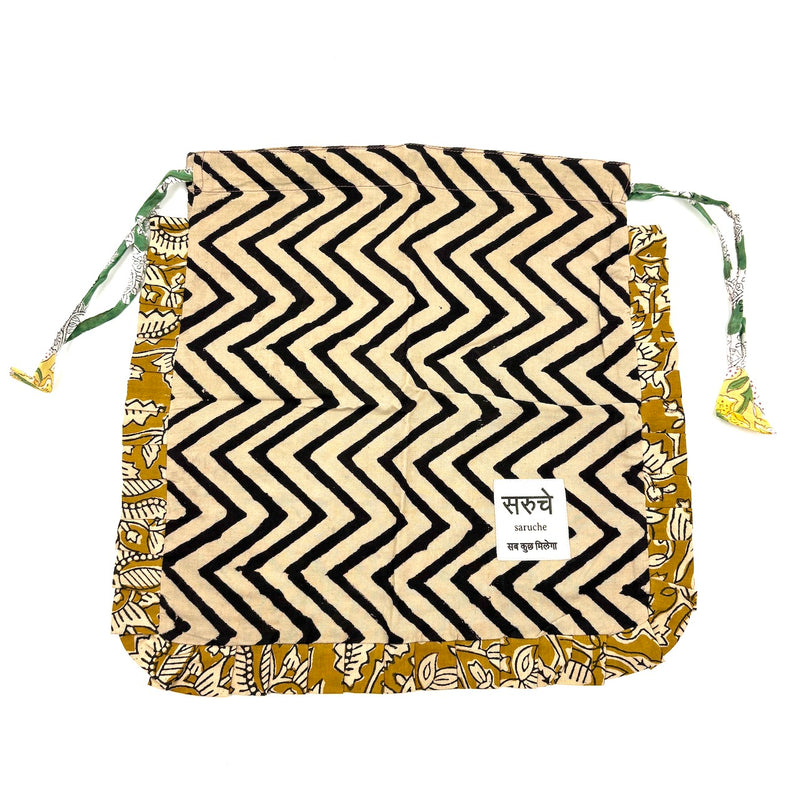 【saruche】ショッパーバッグM - ジグベージュ -