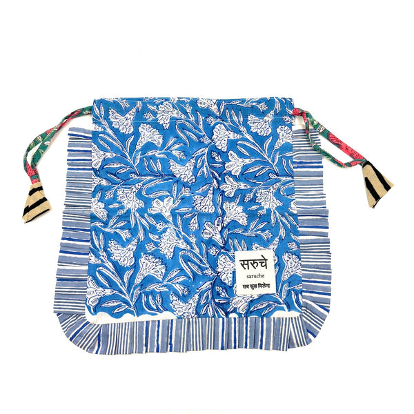 【saruche】ショッパーバッグS - ブルー・バイン -