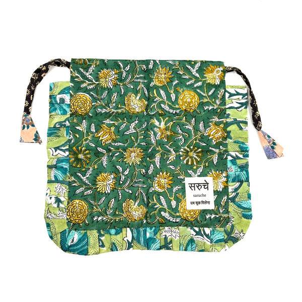 【saruche】ショッパーバッグS - トロピカル・グリーンズ -