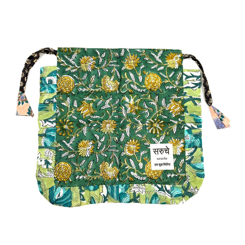 【saruche】ショッパーバッグS - トロピカル・グリーンズ -