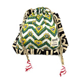 【saruche】ショッパーバッグS - エメラルド・ウェーブ -