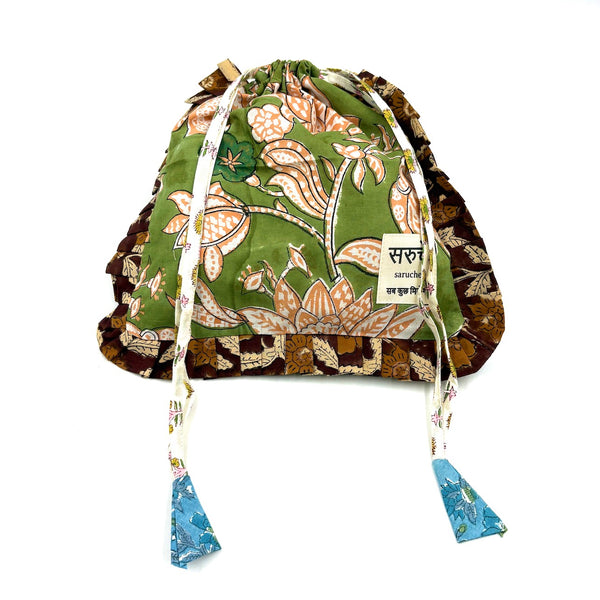 【saruche】ショッパーバッグS - ロータスグリーン -