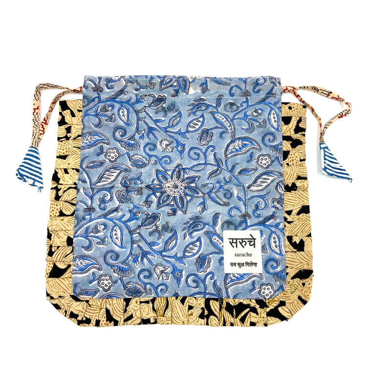 【saruche】ショッパーバッグS - アクア・ヴァイン -