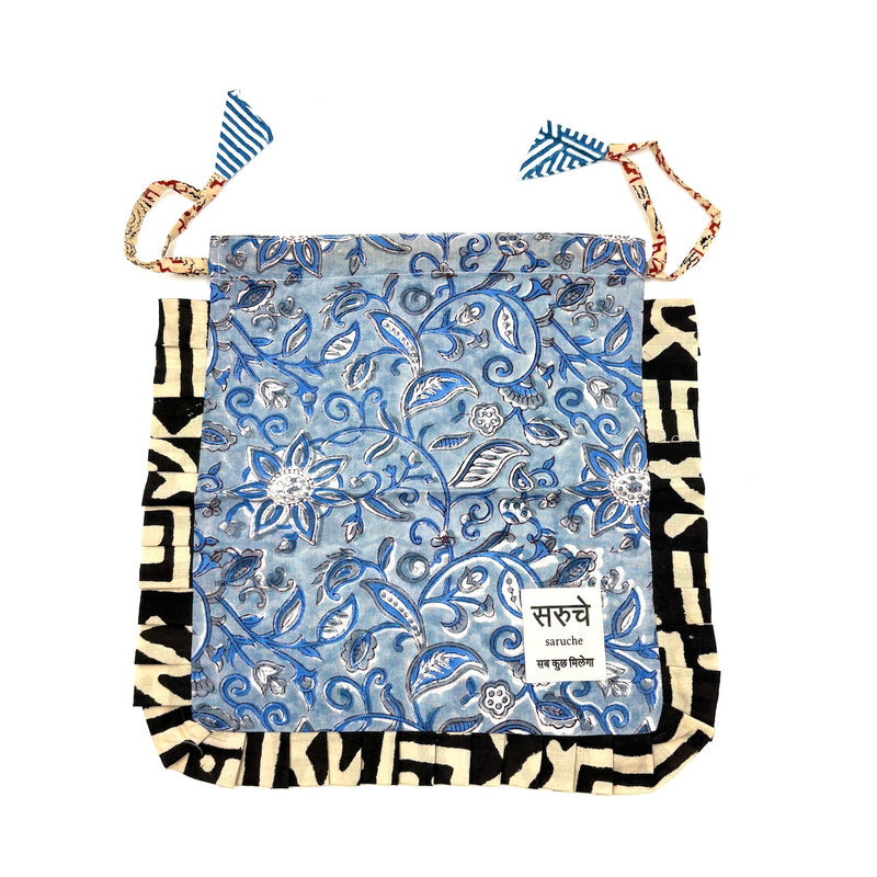 【saruche】ショッパーバッグS - アクア・ヴァイン -