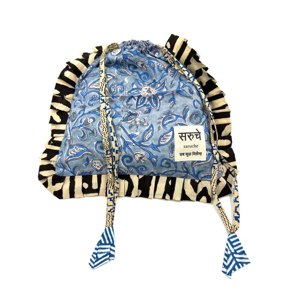 【saruche】ショッパーバッグS - アクア・ヴァイン -