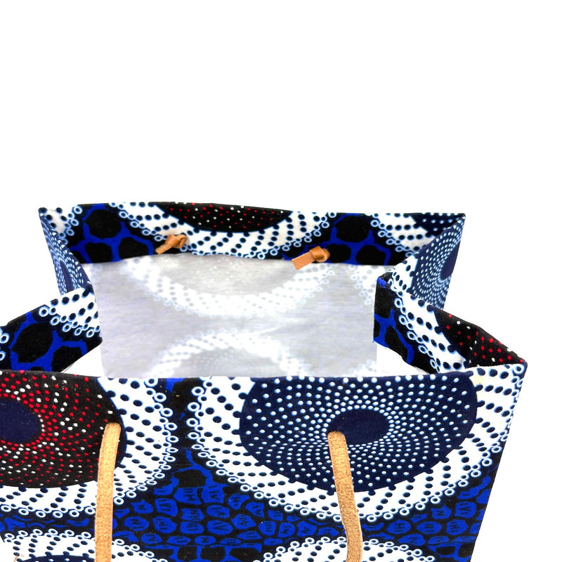 アフリカンプリント・ビッグテディw/ギフトバッグ - サファリスパイラル -