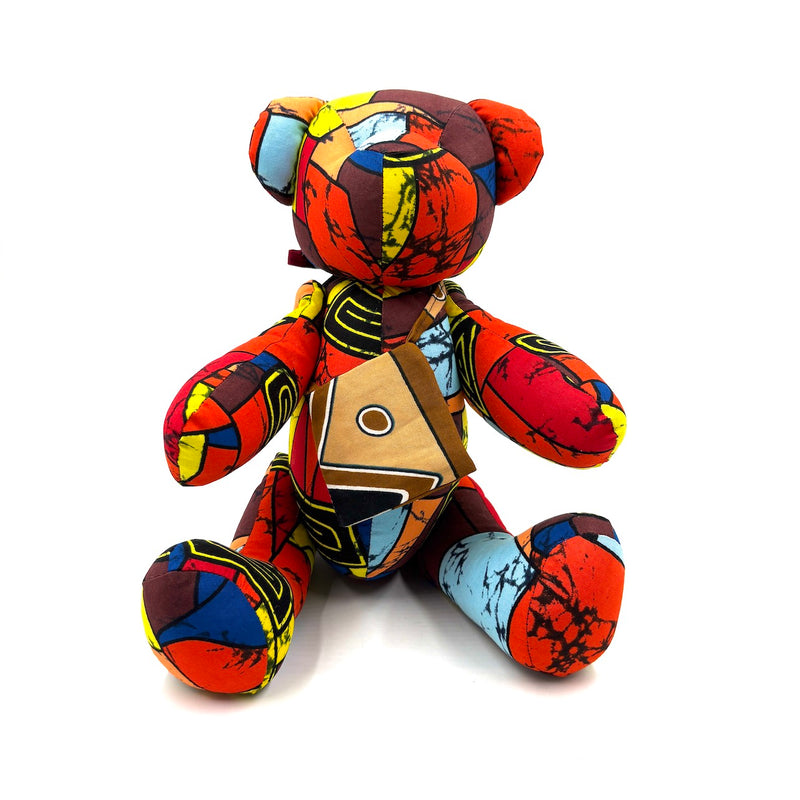 アフリカンプリント・ビッグテディw/ギフトバッグ - モダングラフ -