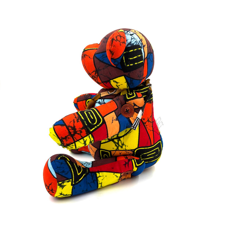 アフリカンプリント・ビッグテディw/ギフトバッグ - モダングラフ -