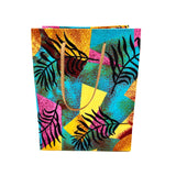 アフリカンプリント・ビッグテディw/ギフトバッグ - ネオンフォレスト -