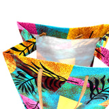 アフリカンプリント・ビッグテディw/ギフトバッグ - ネオンフォレスト -