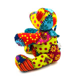 アフリカンプリント・ビッグテディw/ギフトバッグ - カラフルブーケ -