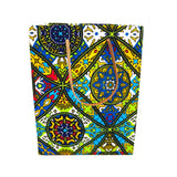 アフリカンプリント・ビッグテディw/ギフトバッグ - ブルーオルナ -