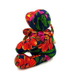 アフリカンプリント・ビッグテディw/ギフトバッグ - フラワーバースト -