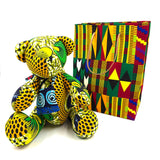 アフリカンプリント・ビッグテディw/ギフトバッグ - ジャングルモザイク -