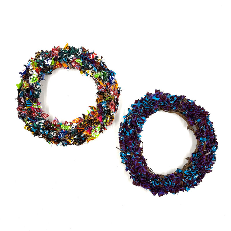 アフリカンプリント・カラフルリースセット