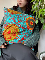 Cushion cover -Big Eye Orange & Brown-