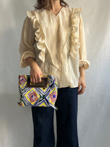 Akello Pochette 38  -Ee Blue Orange & White Blue-