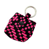 バッグチャーム - ピンク＆ブラック -