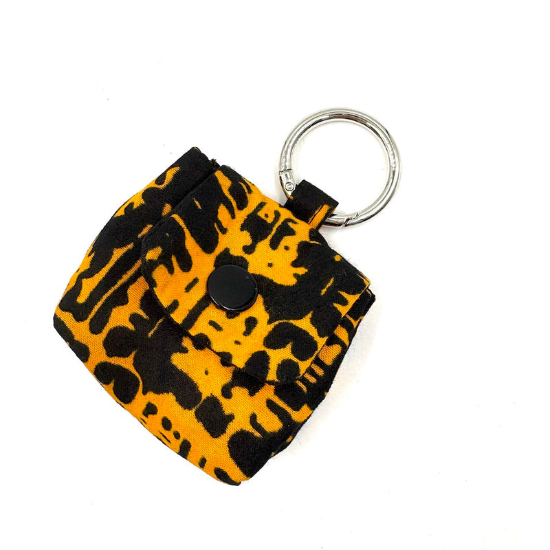 バッグチャーム - オレンジ＆ブラック -