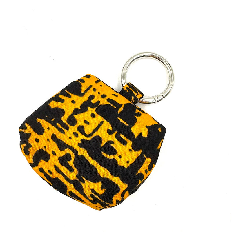 バッグチャーム - オレンジ＆ブラック -