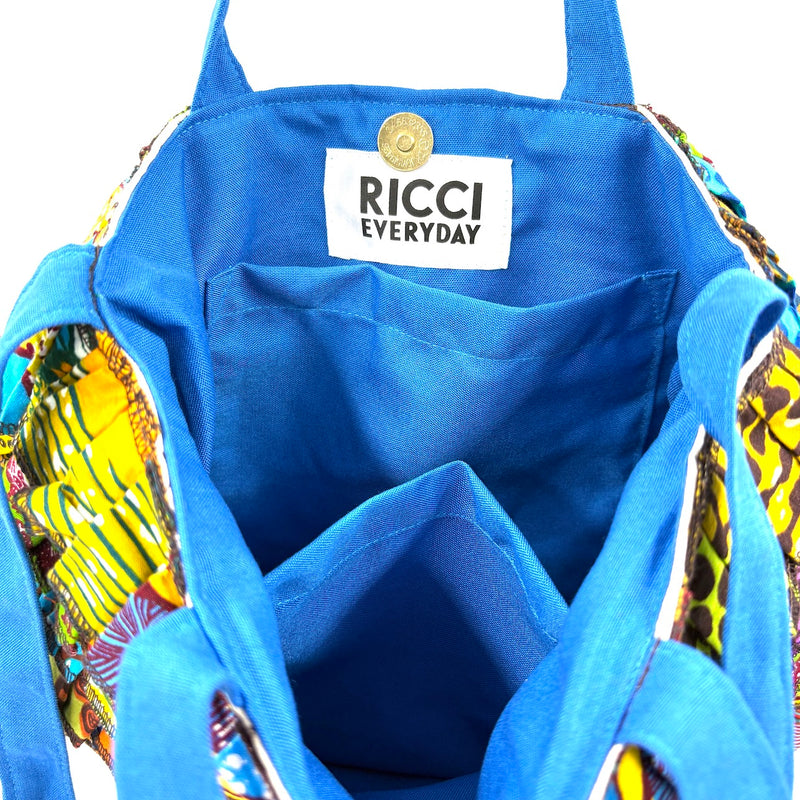 アフリカンプリント・フリル・スクエアバッグ - ３ -