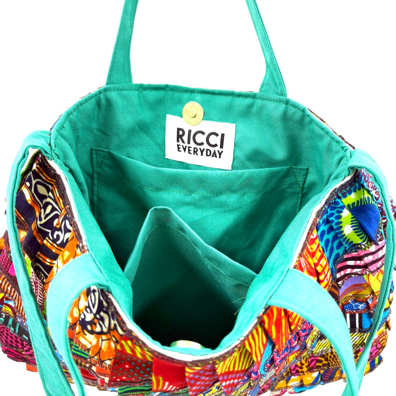 アフリカンプリント・フリル・スクエアバッグ - ４ -