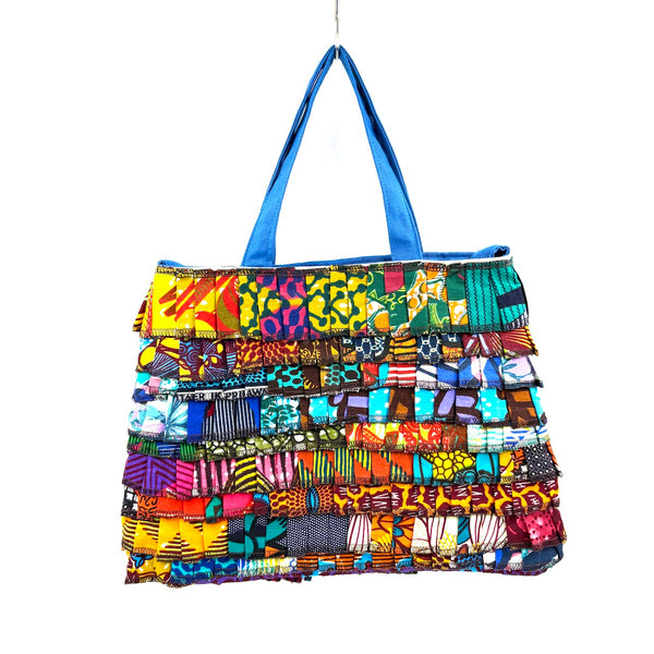 アフリカンプリント・フリル・スクエアバッグ - ５ -