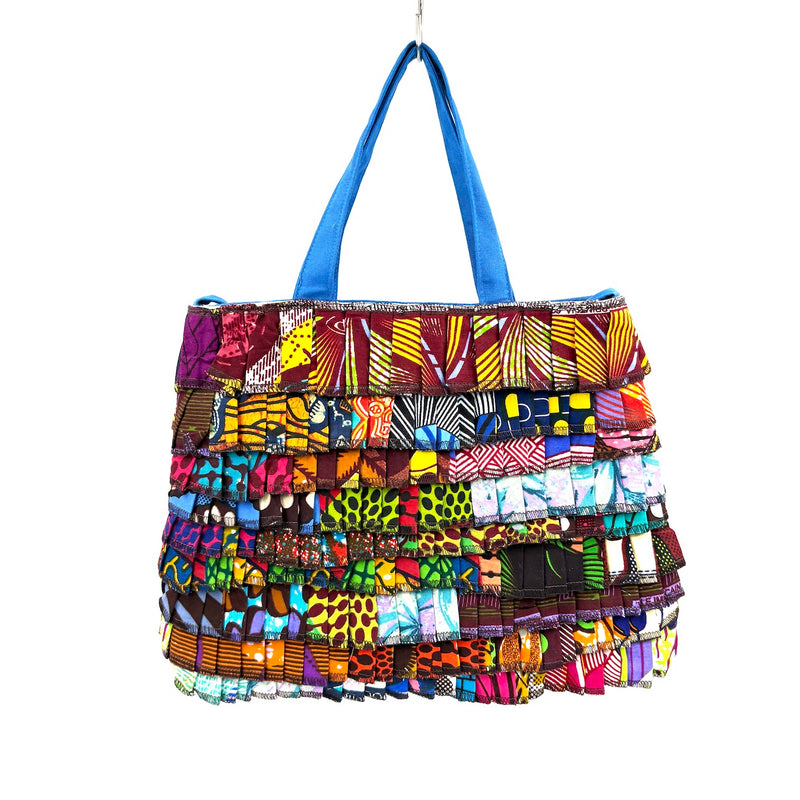 アフリカンプリント・フリル・スクエアバッグ - ５ -