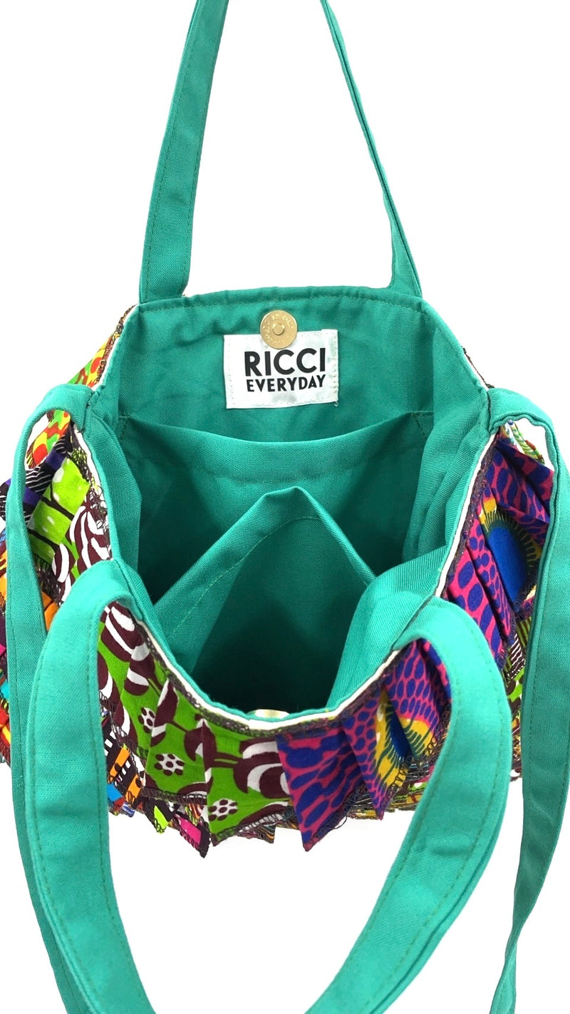 アフリカンプリント・フリル・スクエアバッグ - ６ -