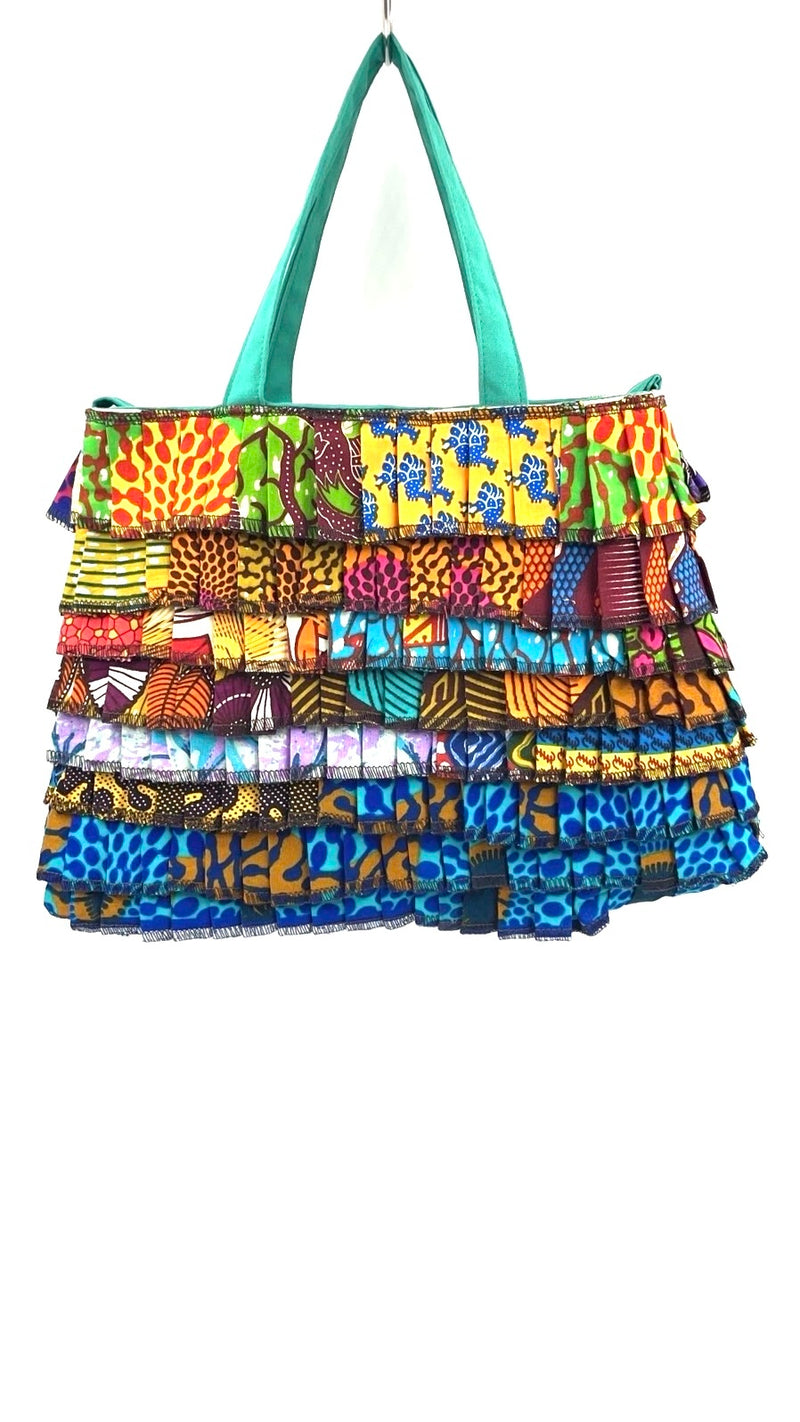 アフリカンプリント・フリル・スクエアバッグ - ６ -