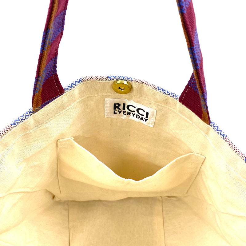 Kikoi Striped bucket tote