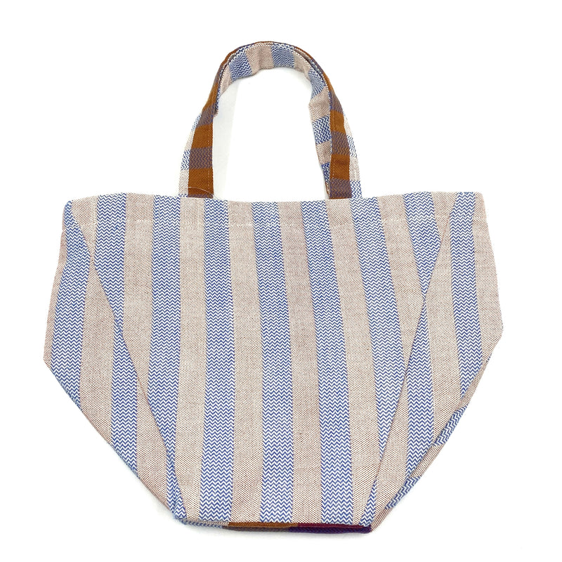 Kiki Blue Stripe Bucket Tote