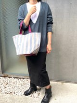 Kikoi Striped bucket tote
