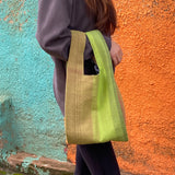 キコイ・マルシェストライプバッグ - ベイビーグリーン -