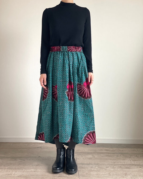 Abu Dhabi gather skirt - jellyfish Pink