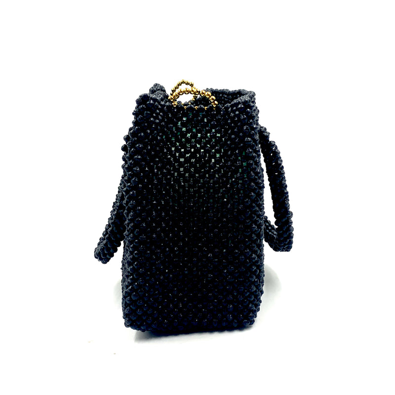 Paper beads colorful bag with strap - Kuro -