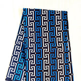 アフリカンプリント生地 - 幾何学・ミッドナイト・ラビリンス -