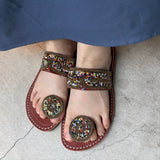 カラフル・ビーズ・サンダル - ロイヤル・メダリオン -