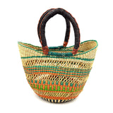 エレファントグラスバスケット S - グリーン&オレンジ -