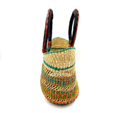 エレファントグラスバスケット S - グリーン&オレンジ -