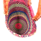 エレファントグラスバスケット S - ピンク＆ホワイト -