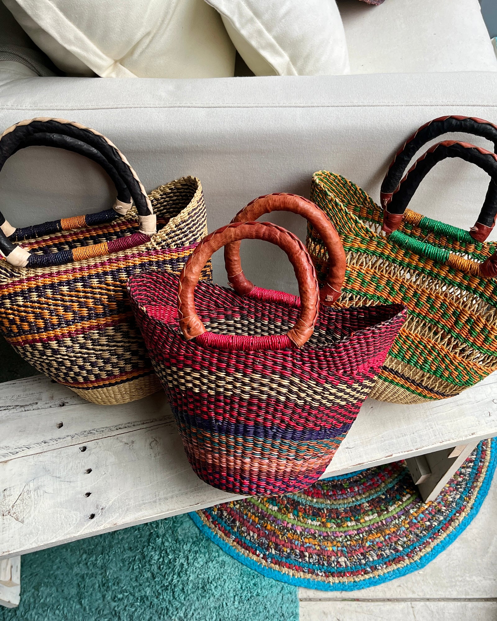 エレファントグラスバスケット S - ピンク＆ブラック - – リッチー