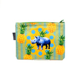サファリポーチ（フラット）- Pineapple Rhino -