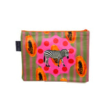 サファリポーチ（フラット）- Papaya Zebra -