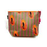 サファリポーチ（マチ付き）- Papaya Zebra -