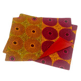 Luncheon mat (2 pieces set) -Ee pink yellow & orange yellow-