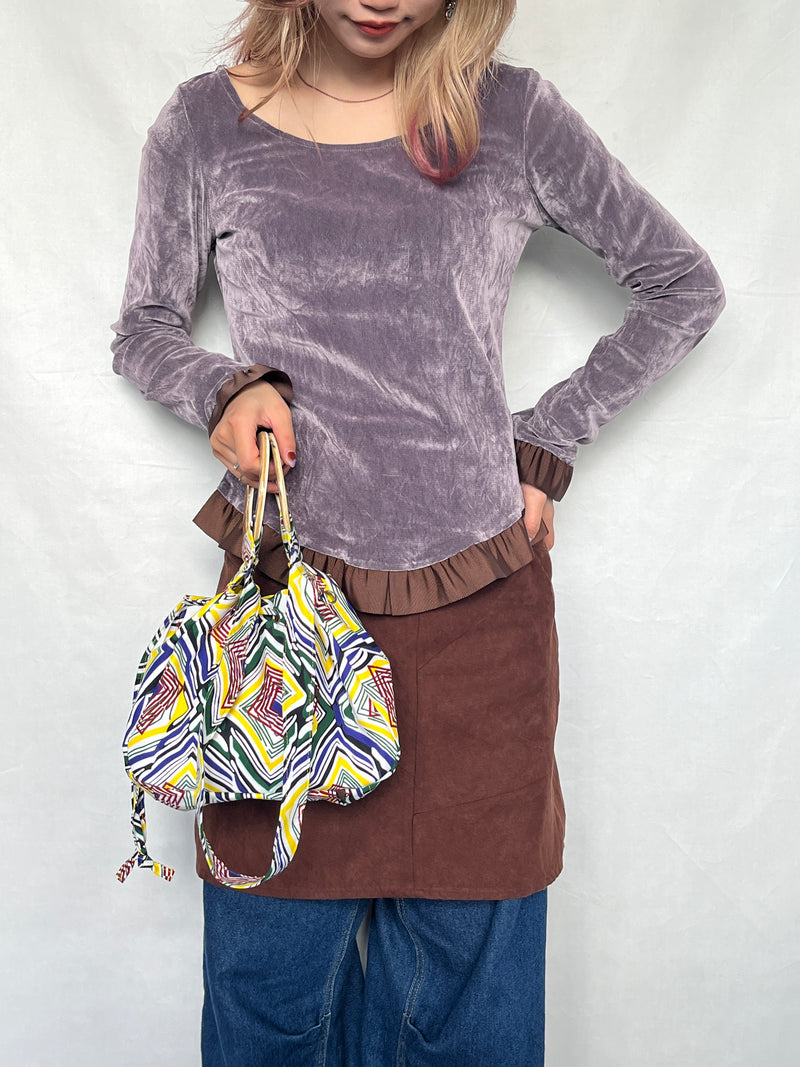 プリント・バルーンバッグ - カラフルペンシル -