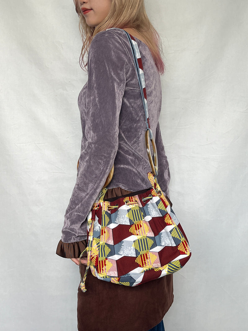 プリント・バルーンバッグ - 幾何学・星の契り -