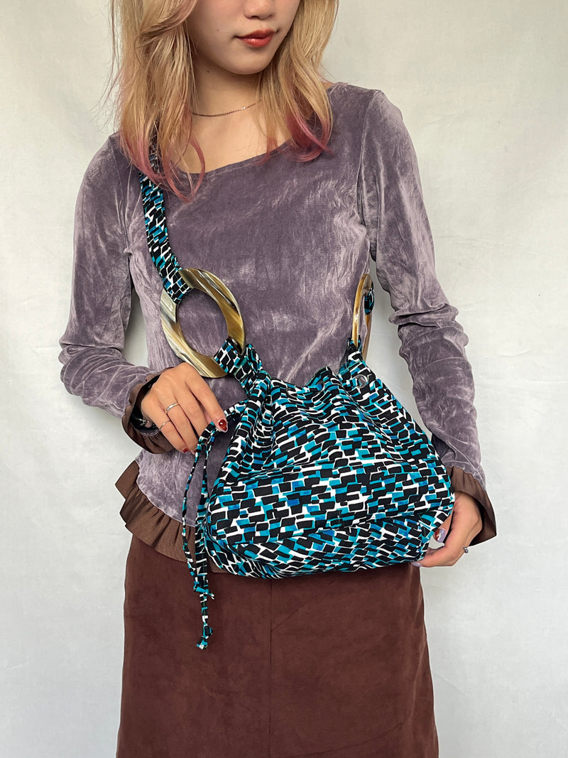 プリント・バルーンバッグ - フローズンエコー -